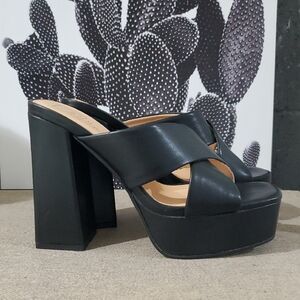 Women's Black Platform Heels Mobwife Clubwear Going Out